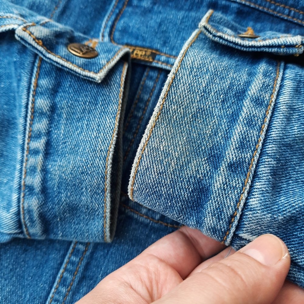 Lee Vintage 90's Denim Trucker Jacket Unisex Spring Blogger - Picture 11 of 12